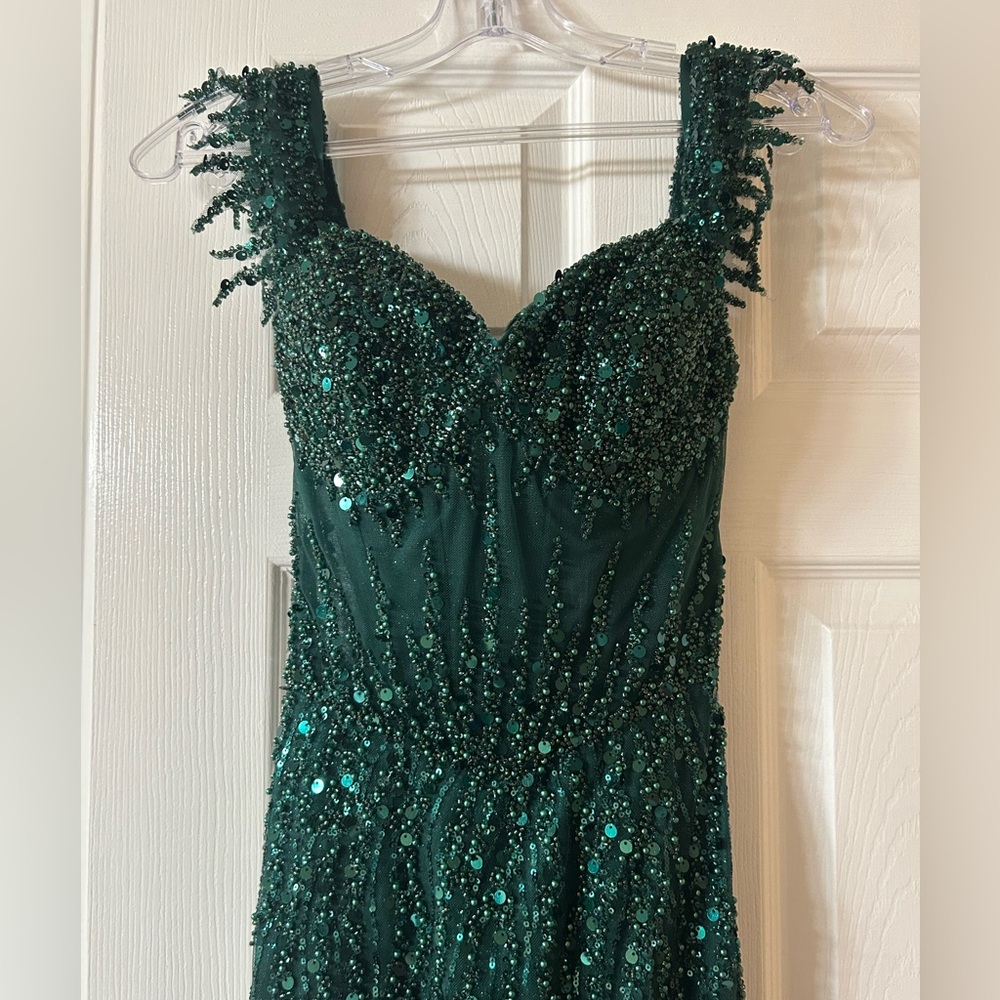 Emerald green elegant dress